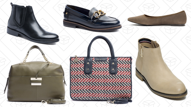 Everyday Ankle Boot, $105 | Leather Convertible Satchel, $168 | Chain Link Leather Loafer, $105 | Basket Weave Chevron Satchel, $168 | Leather Pointy Toe Flat, $49 | Nubuck Flat Boot, $70